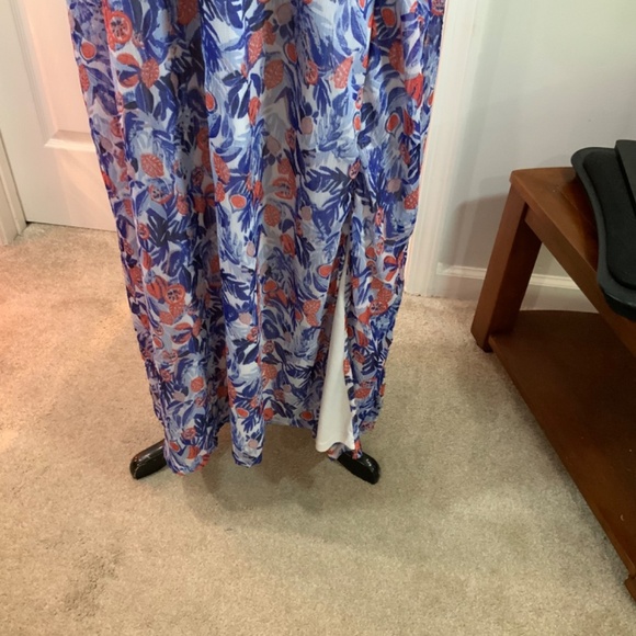 Junarose Chiffon Blue Maxi Dress Plus Size 22 - Picture 5 of 10